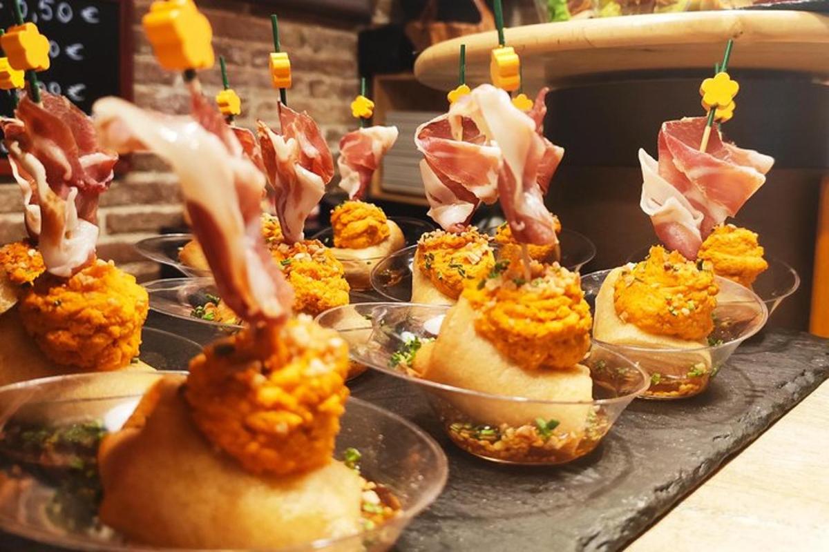 a buffet with many different types of food on plates