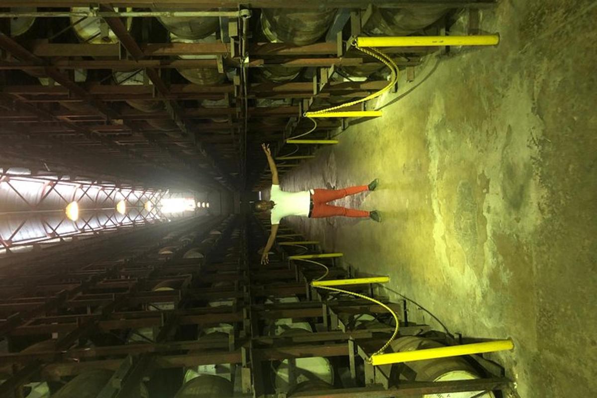 a tunnel with a person on the side of it