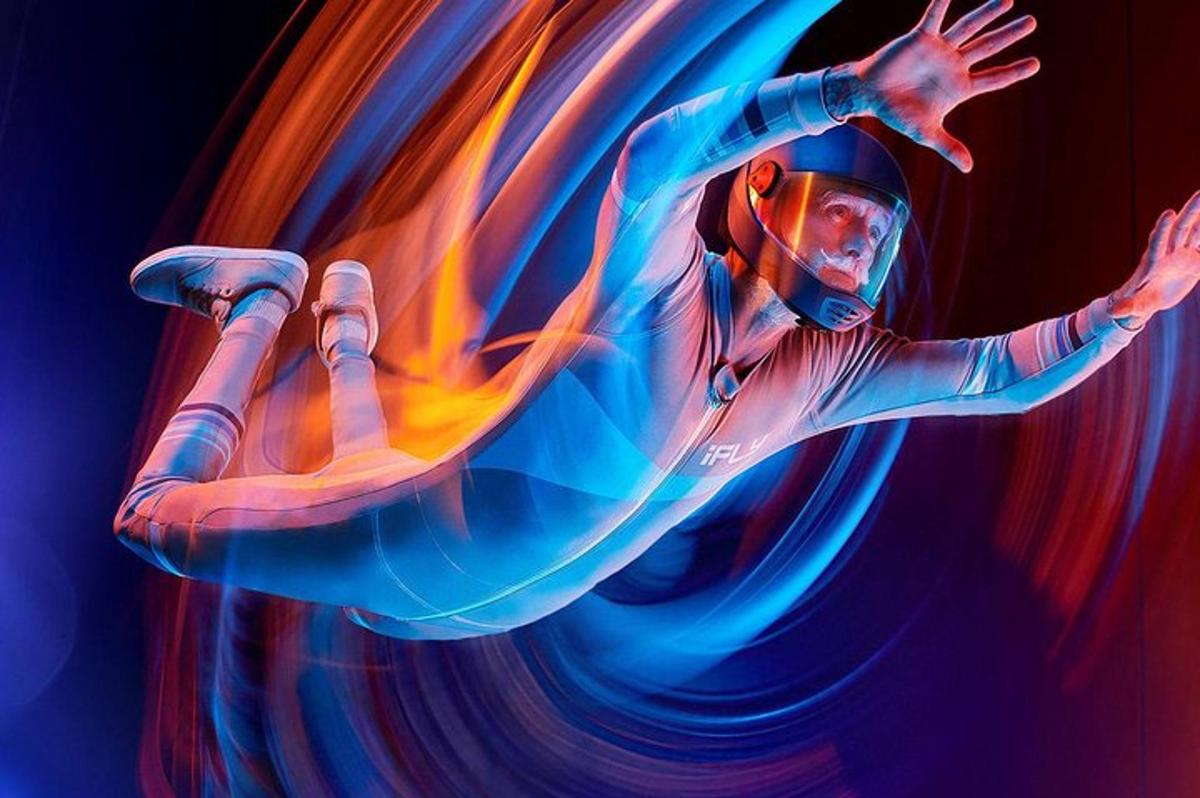 a painting of a man dancing on a stage