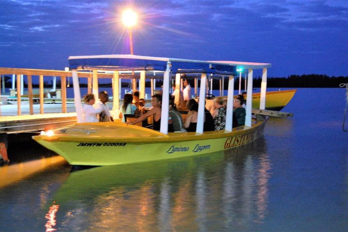 Un grupo de personas viajando en un bote en el agua