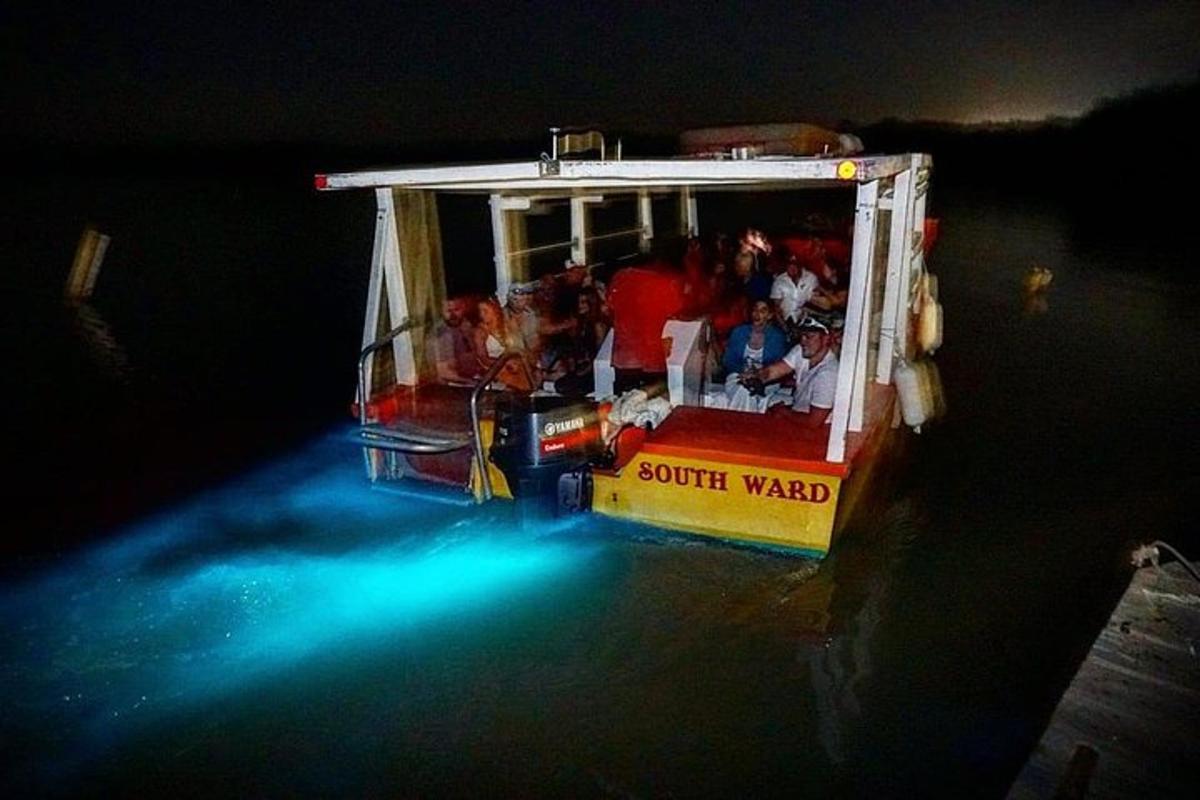 Un grupo de personas viajando en un bote en el agua