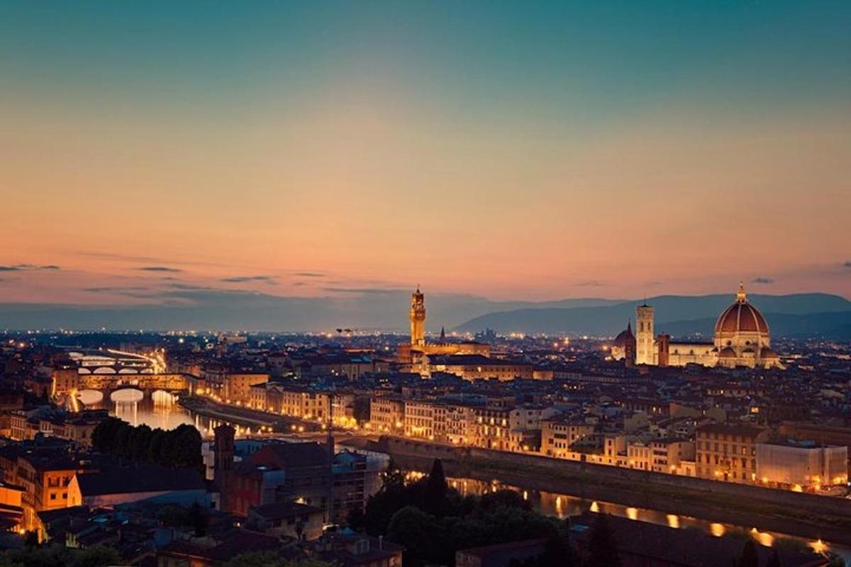 a view of a city at night