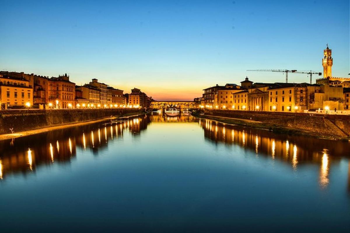 a view of a river in a city at night