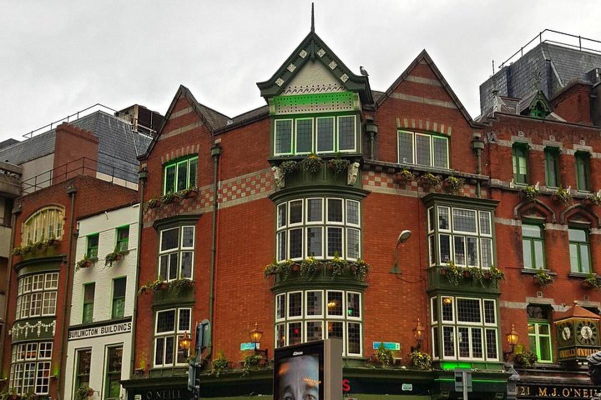a large red brick building with white windows