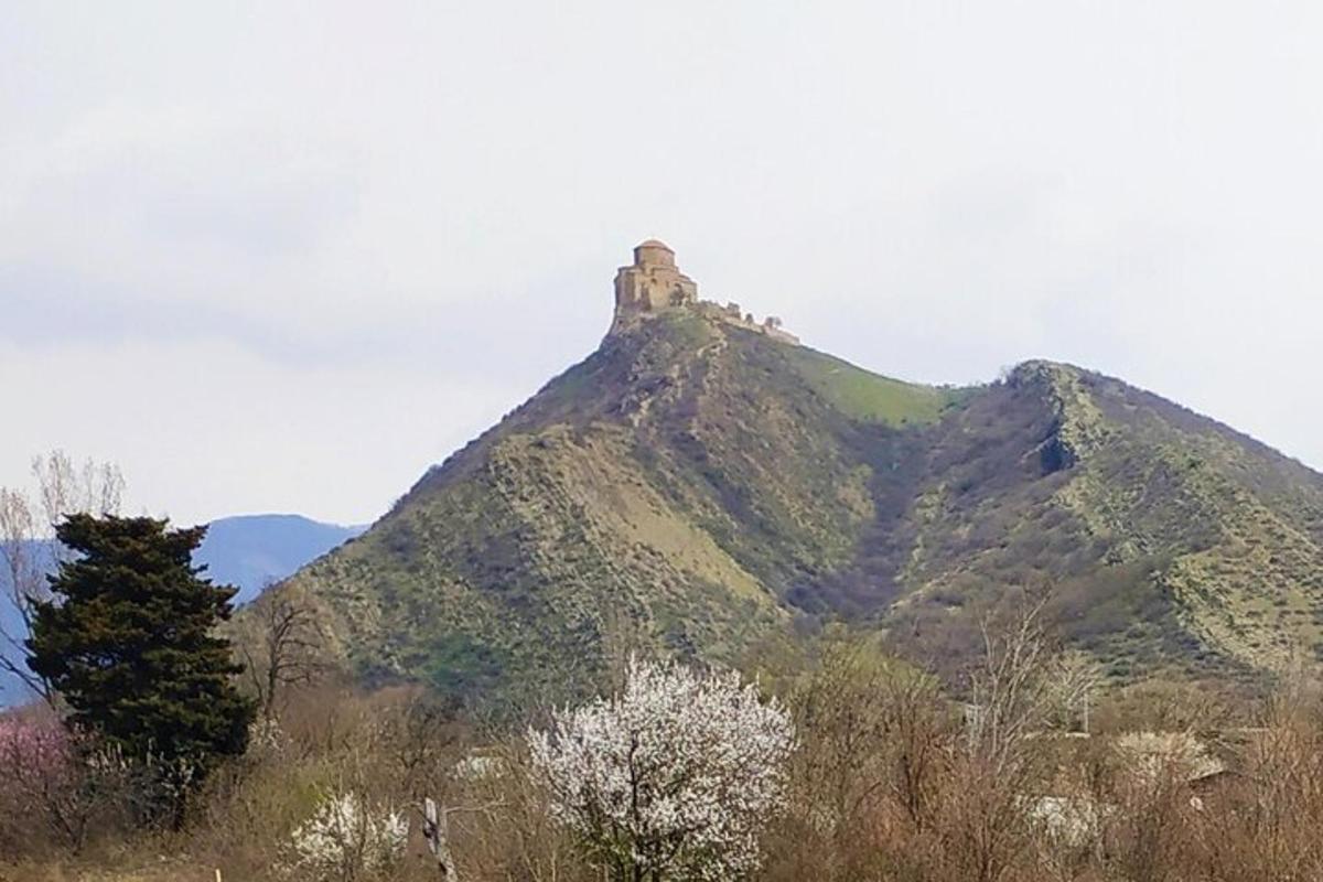 頂上に塔がある山