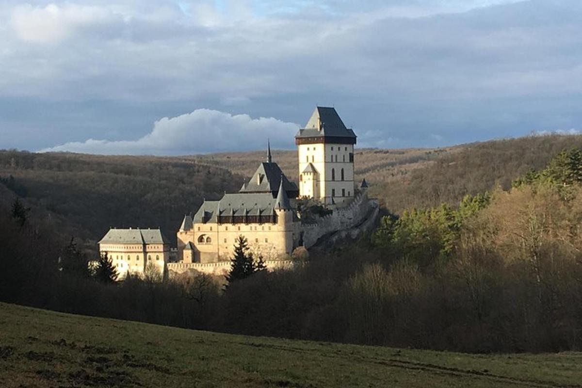 a large castle sitting on top of a hill