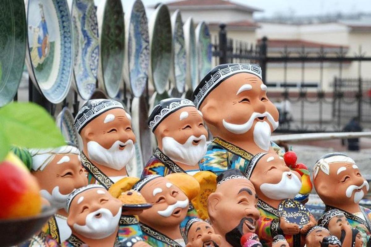 a group of figurines of people with their mouths