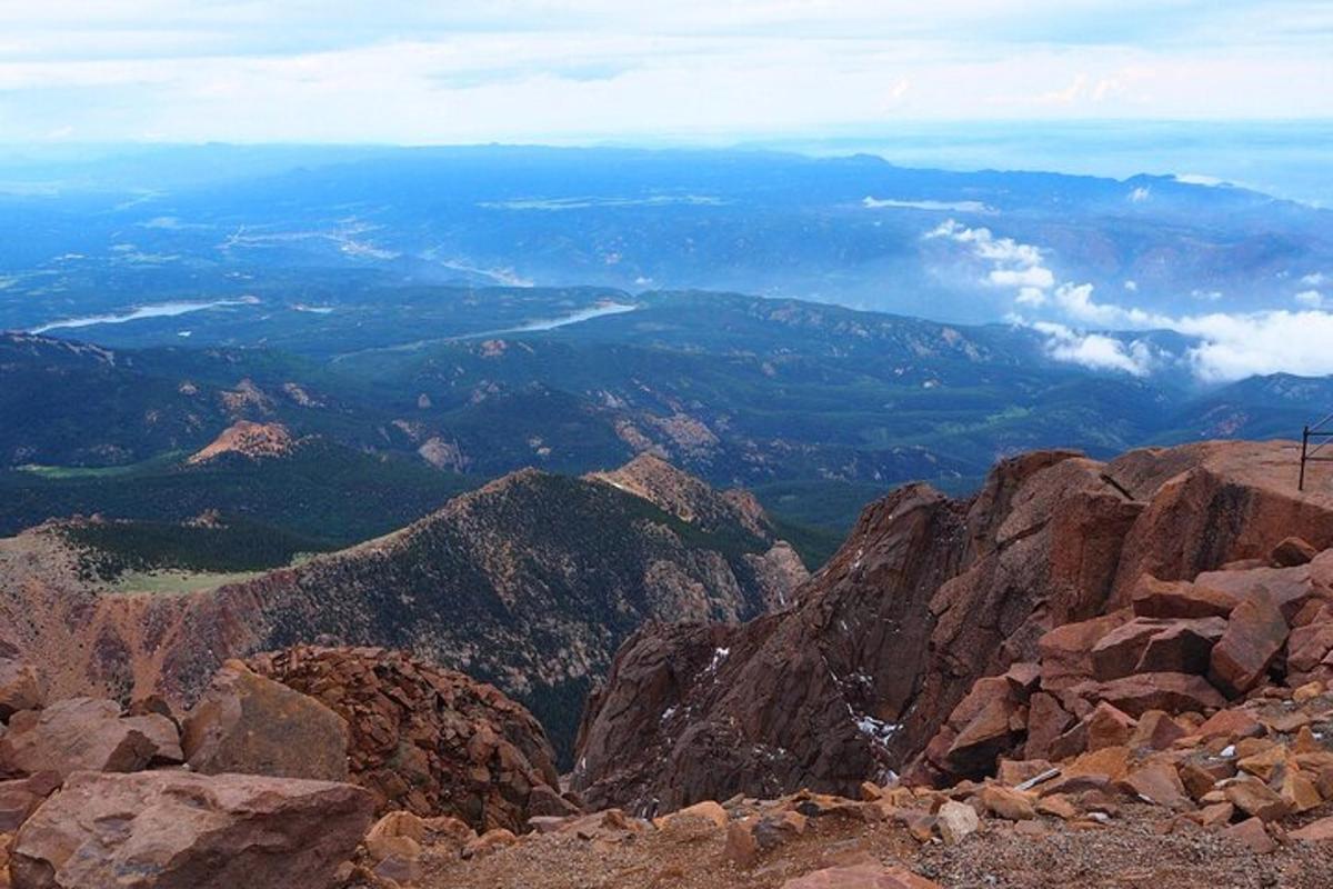 a view from the top of a rocky mountain