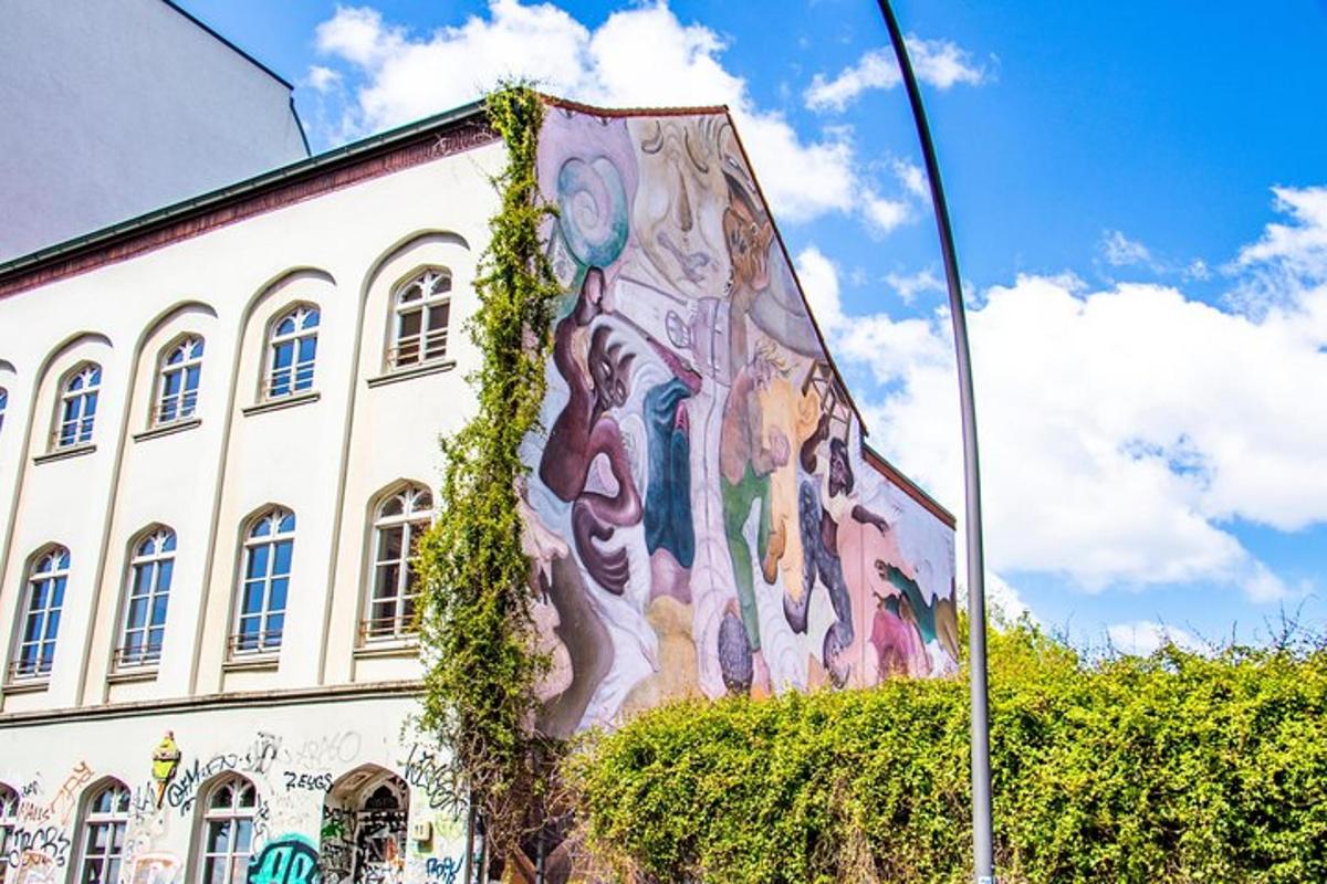 a mural on the side of a building