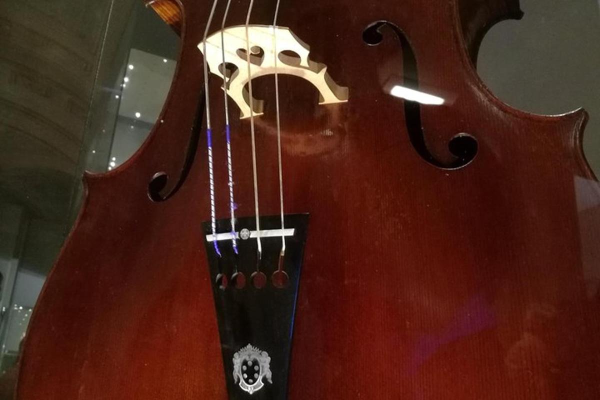 egy gitár húrjainak közeli képe