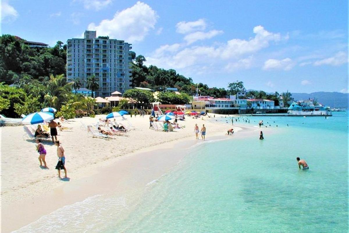 sekelompok orang di pantai di dalam air