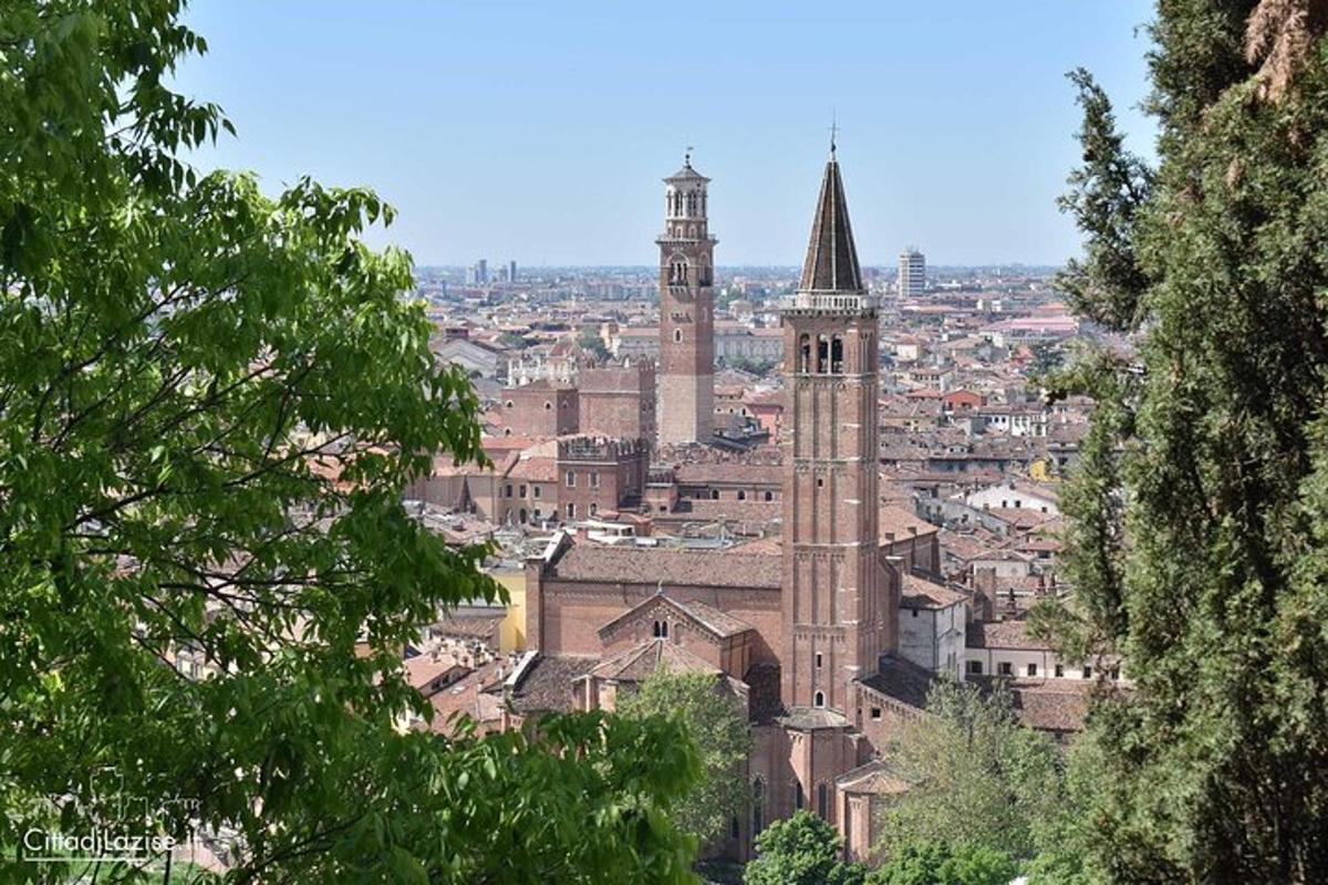 a view of a city with a church and a cathedral