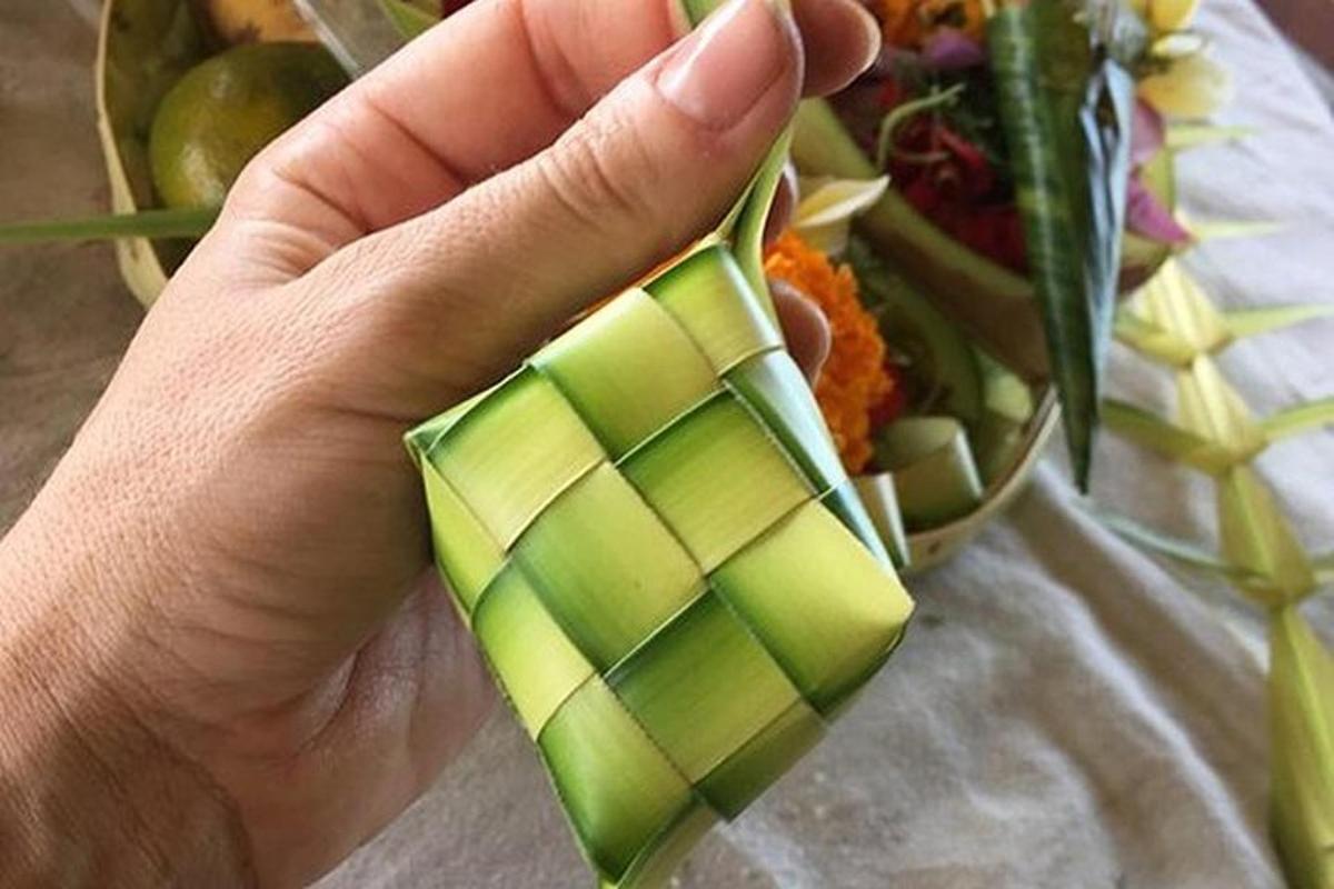 יד אוחזת בחתיכת אוכל ירוק