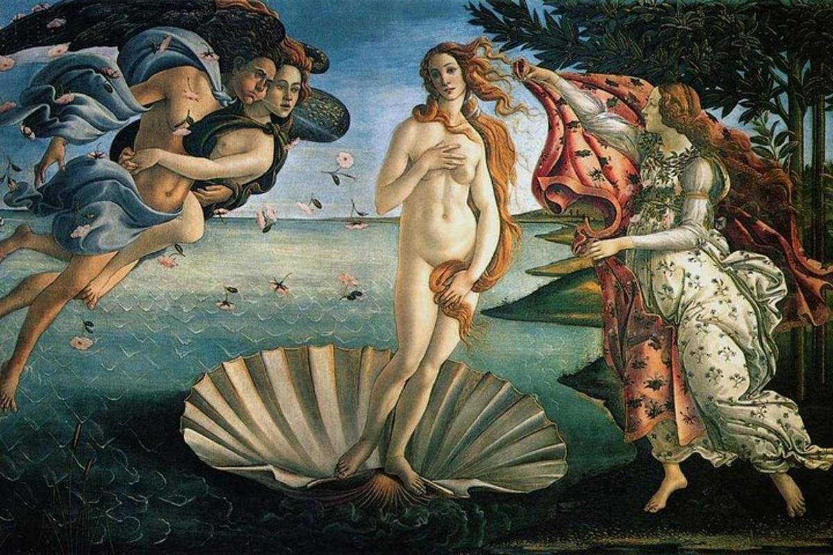una pintura d'un home i una dona en una mitologia
