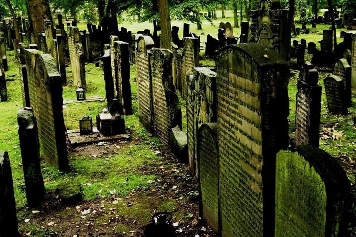 a group of gravestone fences in a cemetery