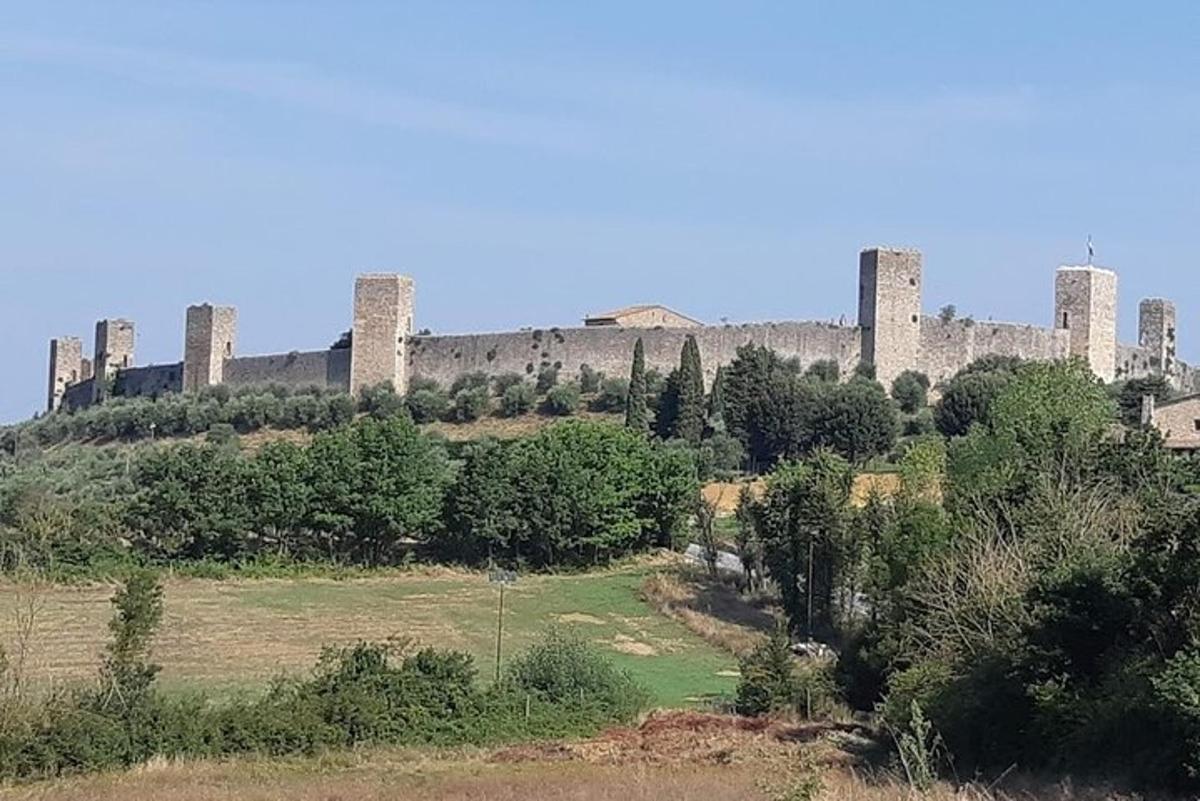 Un gran castillo situado en la cima de una colina