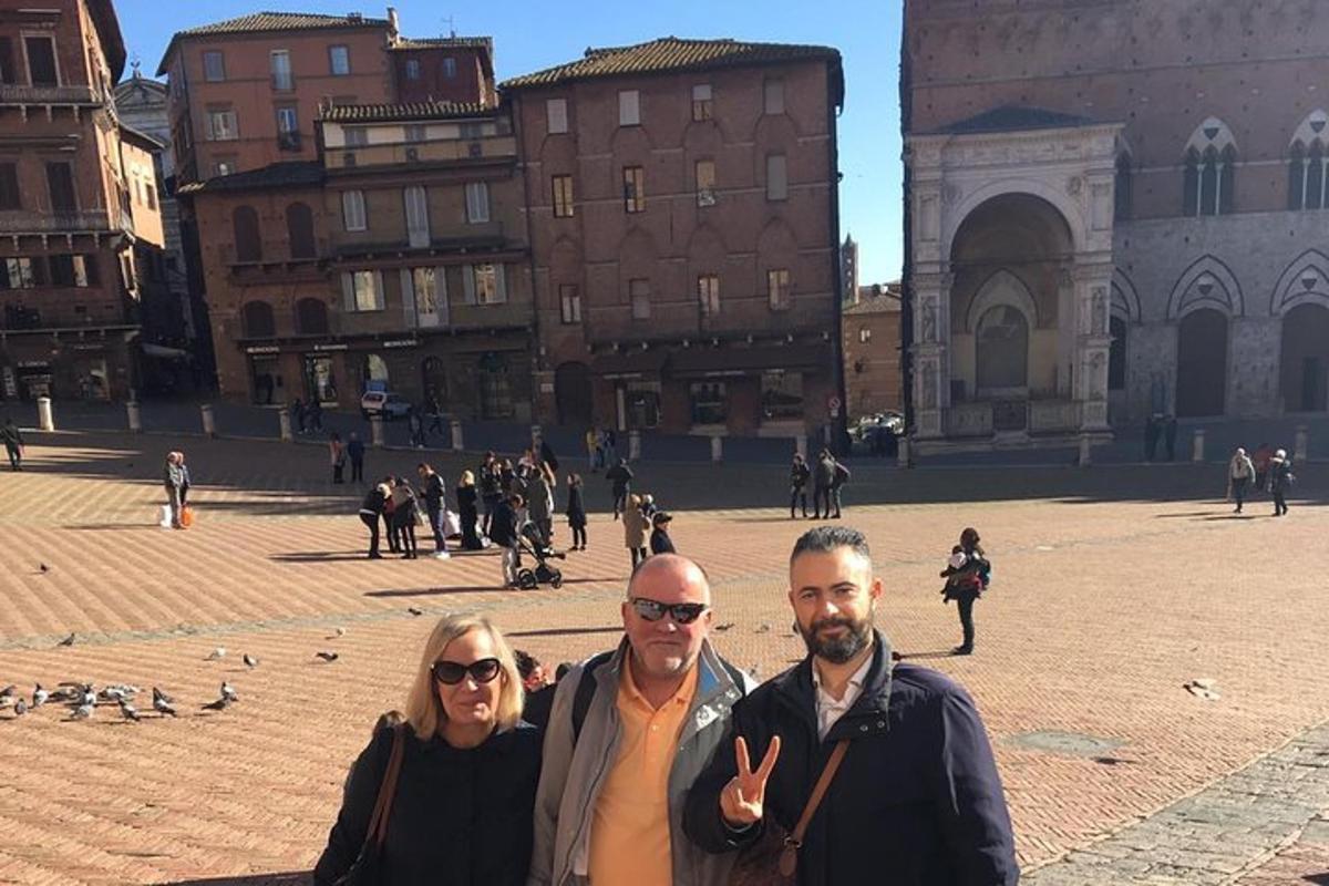 a group of people standing in front of a building