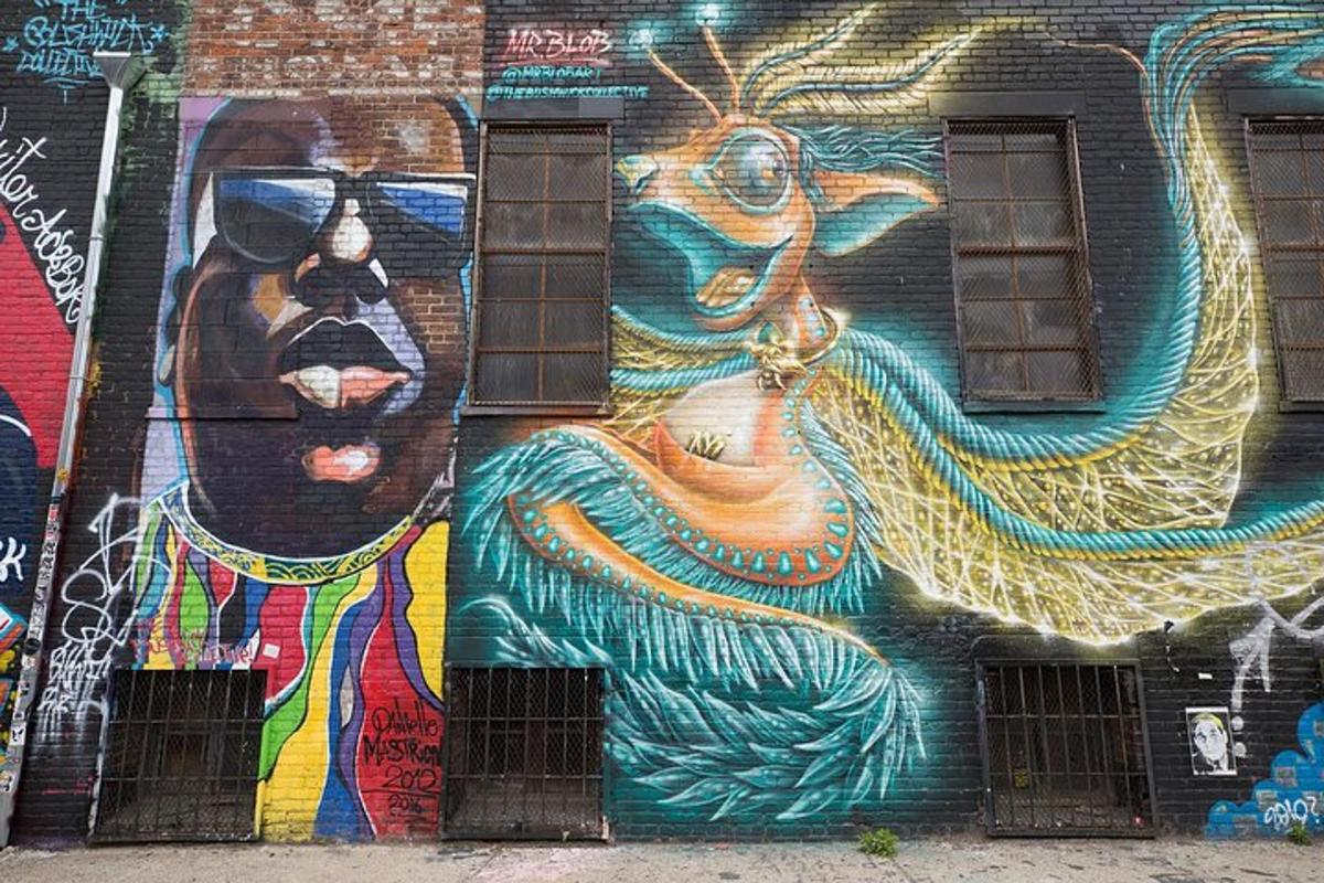 a mural on the side of a building