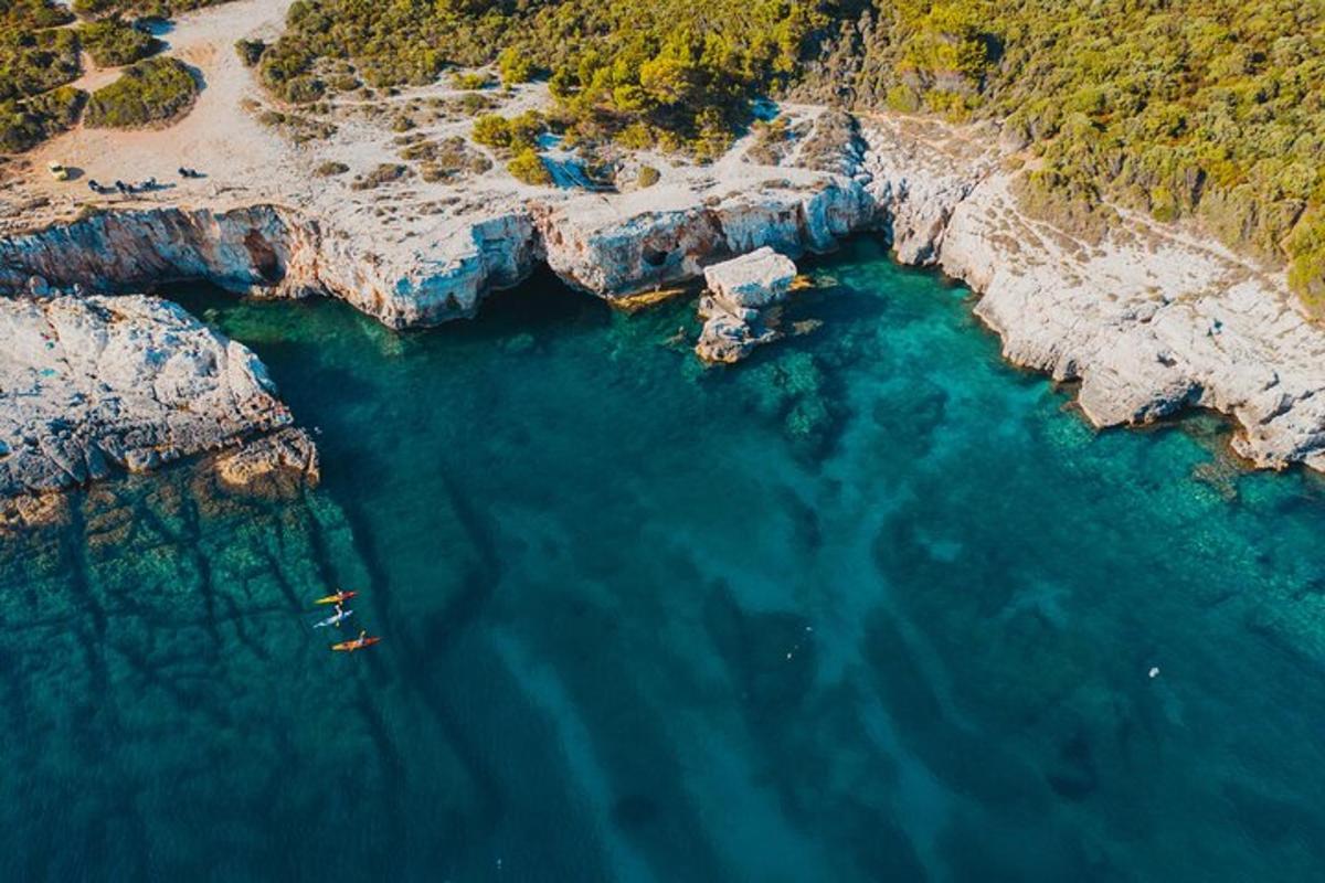 pemandangan udara pantai dan perairan