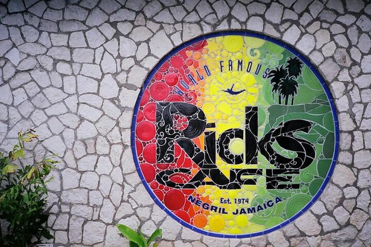 a colorful sign on the side of a wall
