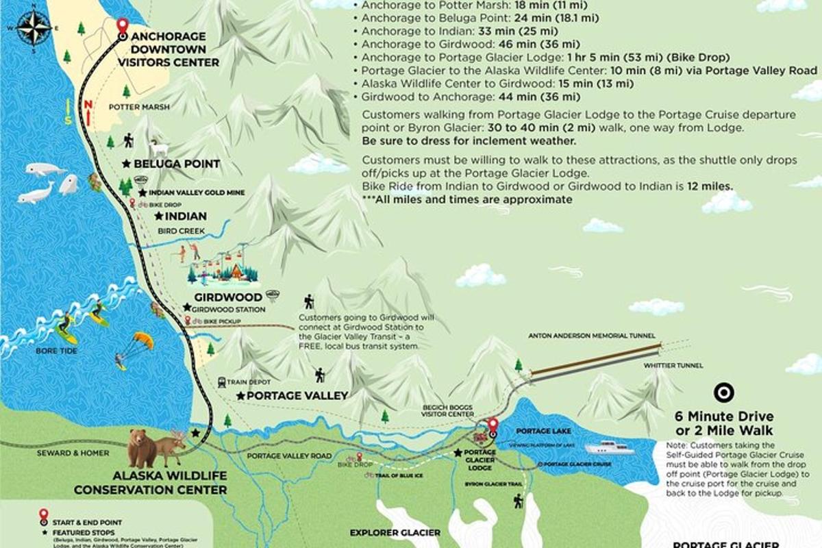 mapa túry na vrchol hory