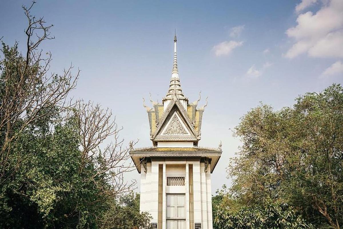 a tower with a steeple on top of a building