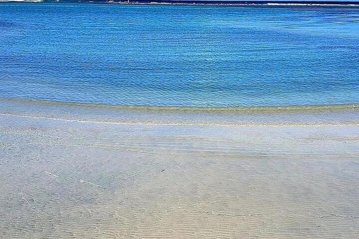 pantai dengan badan air yang berombak