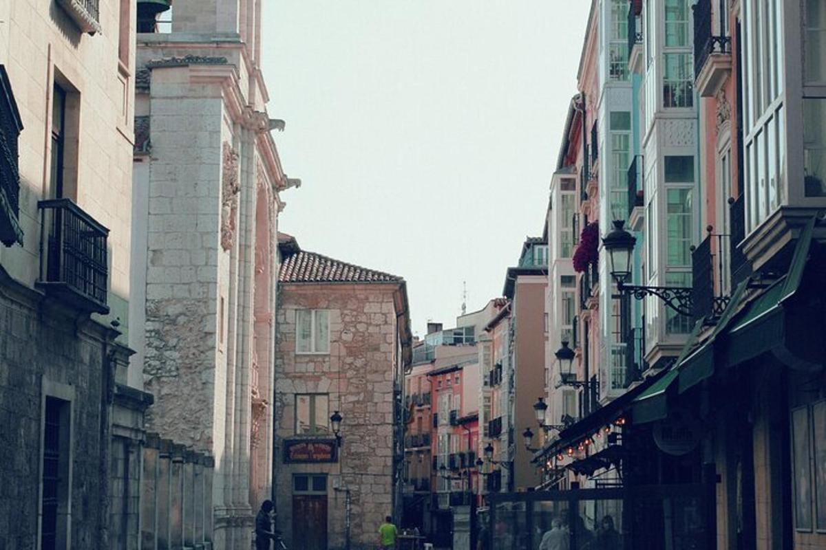 un carrer de la ciutat ple d'edificis alts