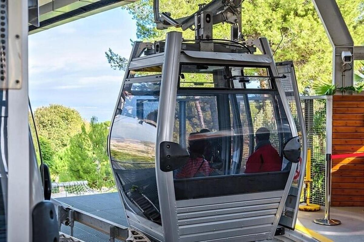 a bus with its door open with people on it