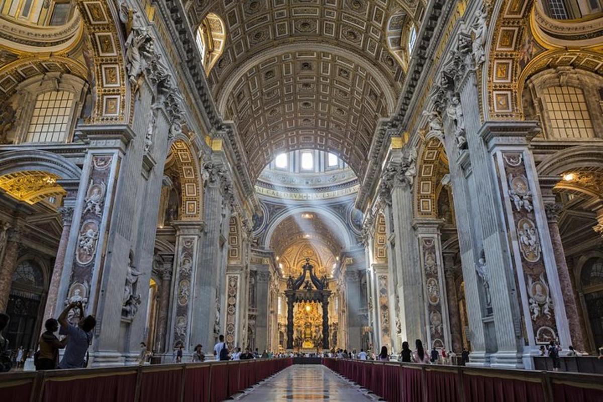 a large building with a large ceiling and a long hallway