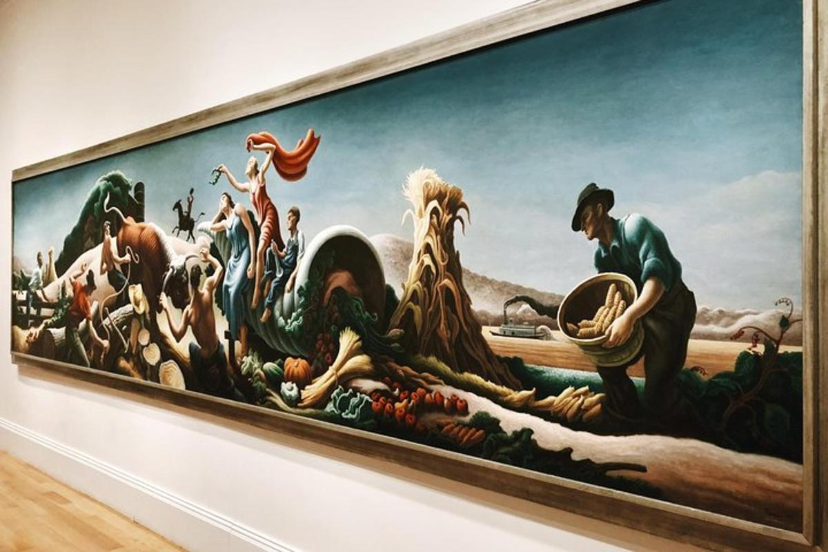 ein Gemälde an der Wand in einem Museum