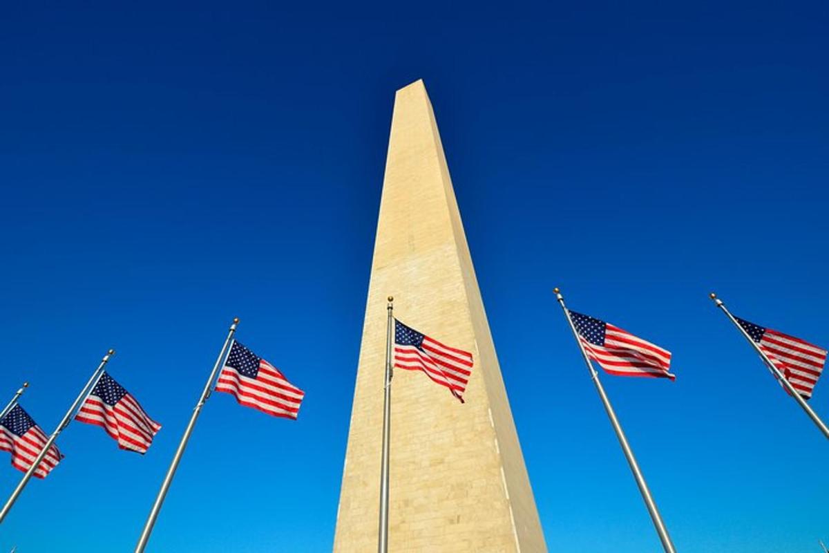 rühm Ameerika lippe Washingtoni monumendi ees