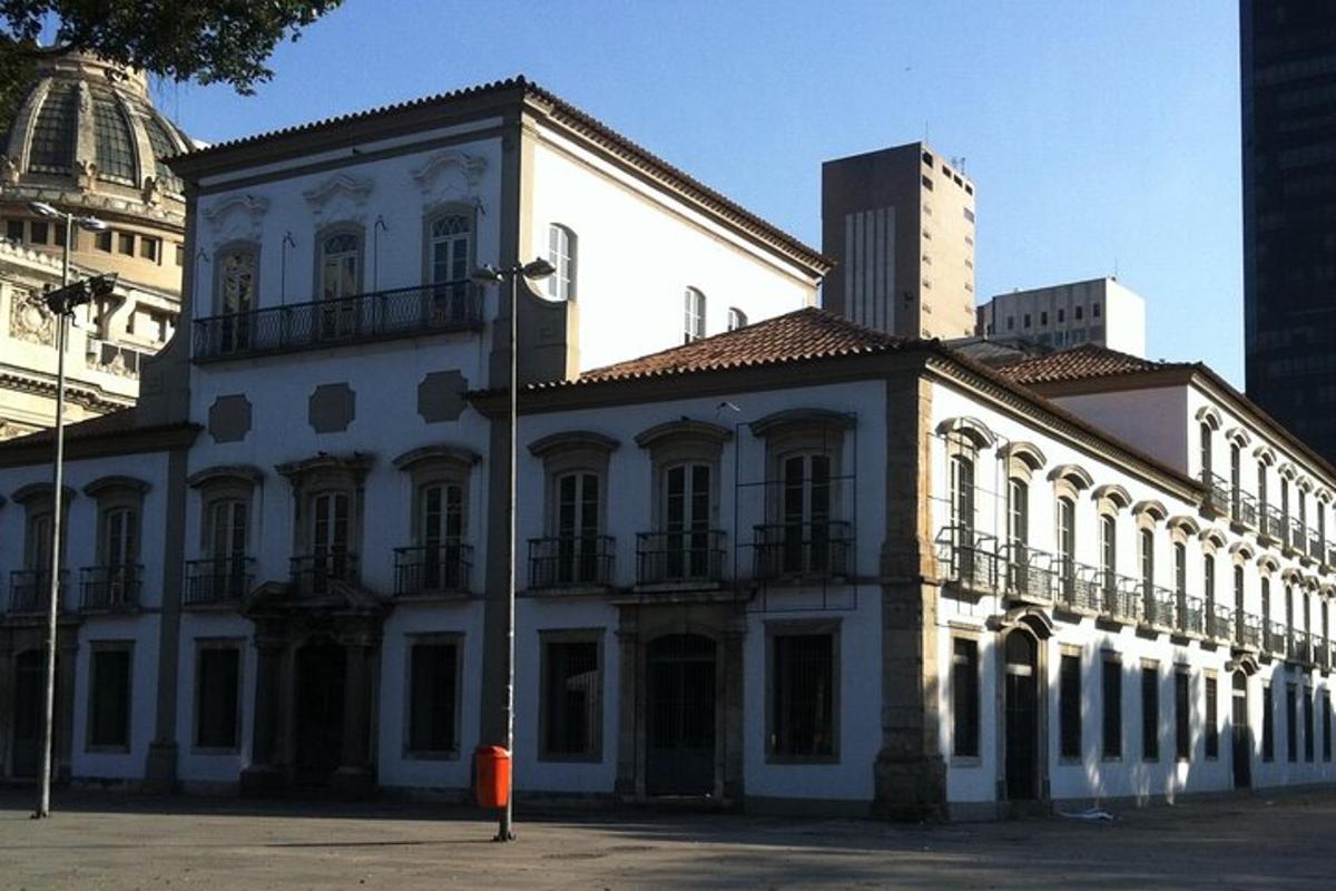 a large white building with a tower on top of it