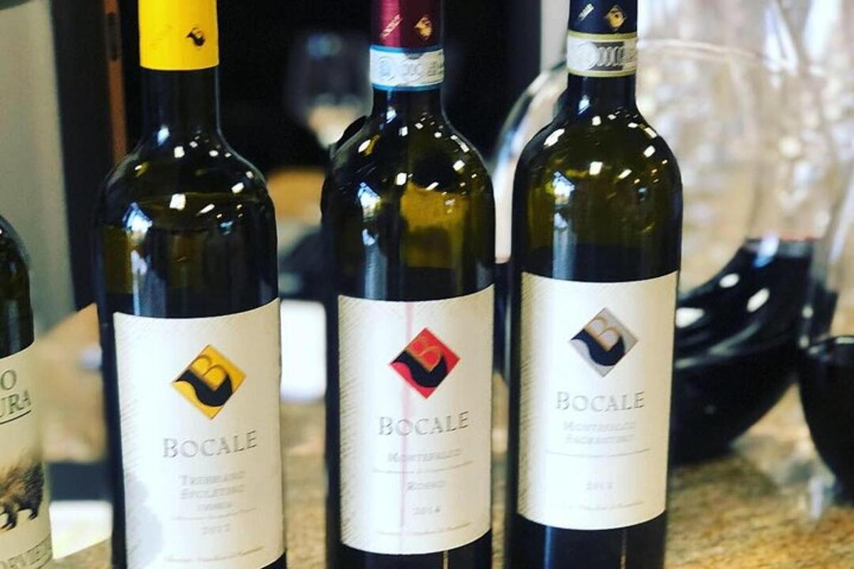 três garrafas de vinho sobre uma mesa