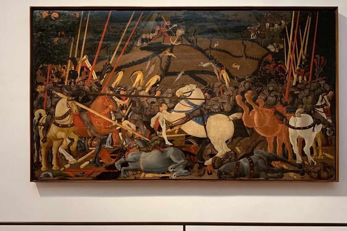 una foto di un dipinto su una parete di un museo