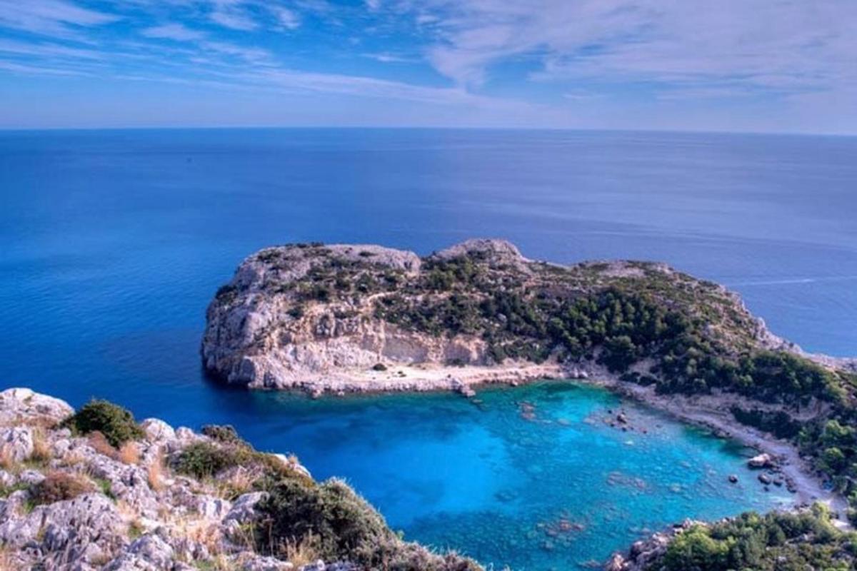 an island in the middle of the ocean