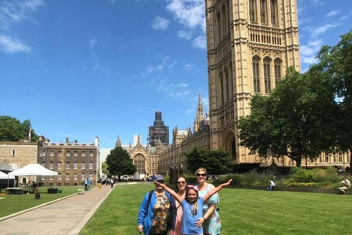 a group of people standing in front of a building