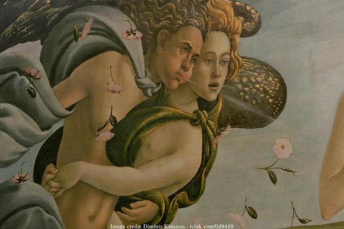una pintura d'un home i una dona en una paret