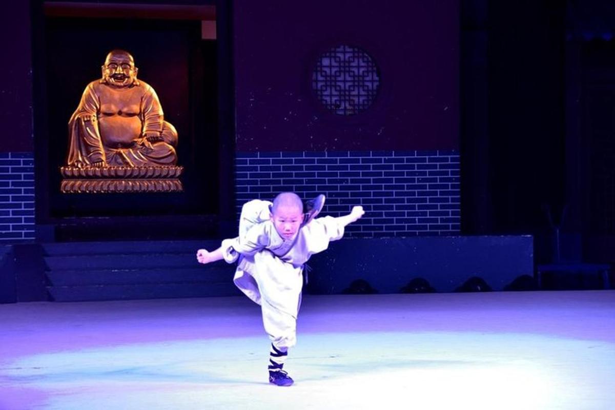 a child dancing on the stage at a circus