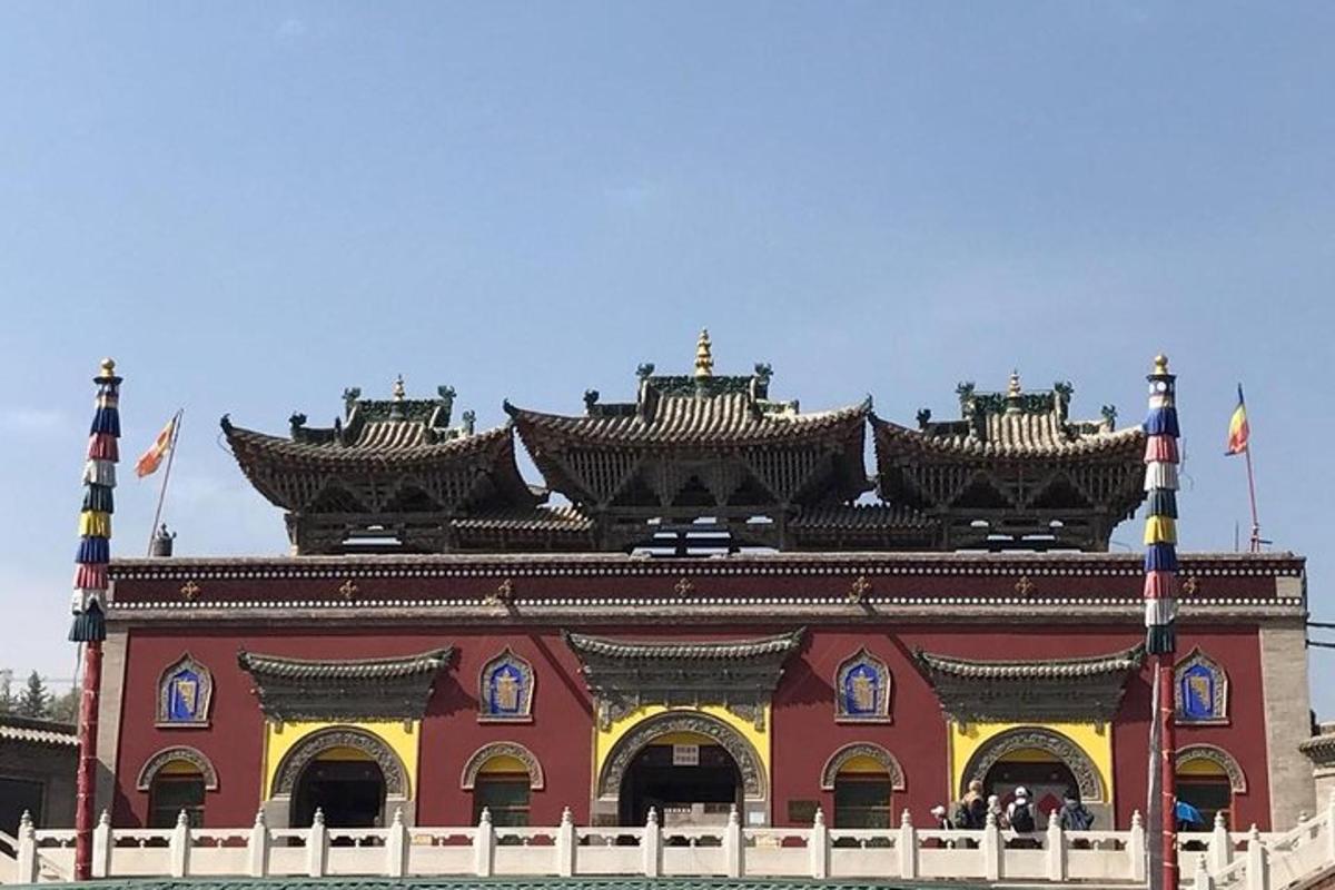 a large red building with a chinese roof