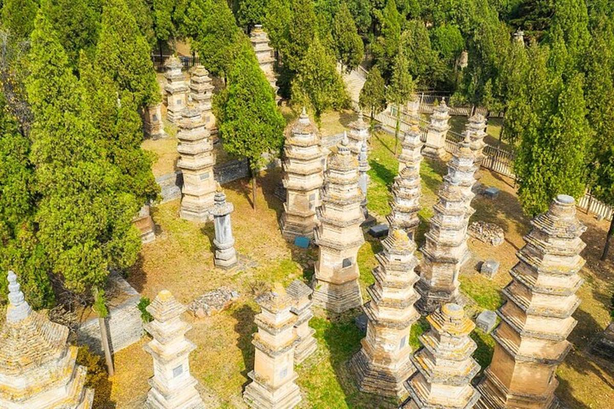 una vista aerea di un gruppo di torri bianche