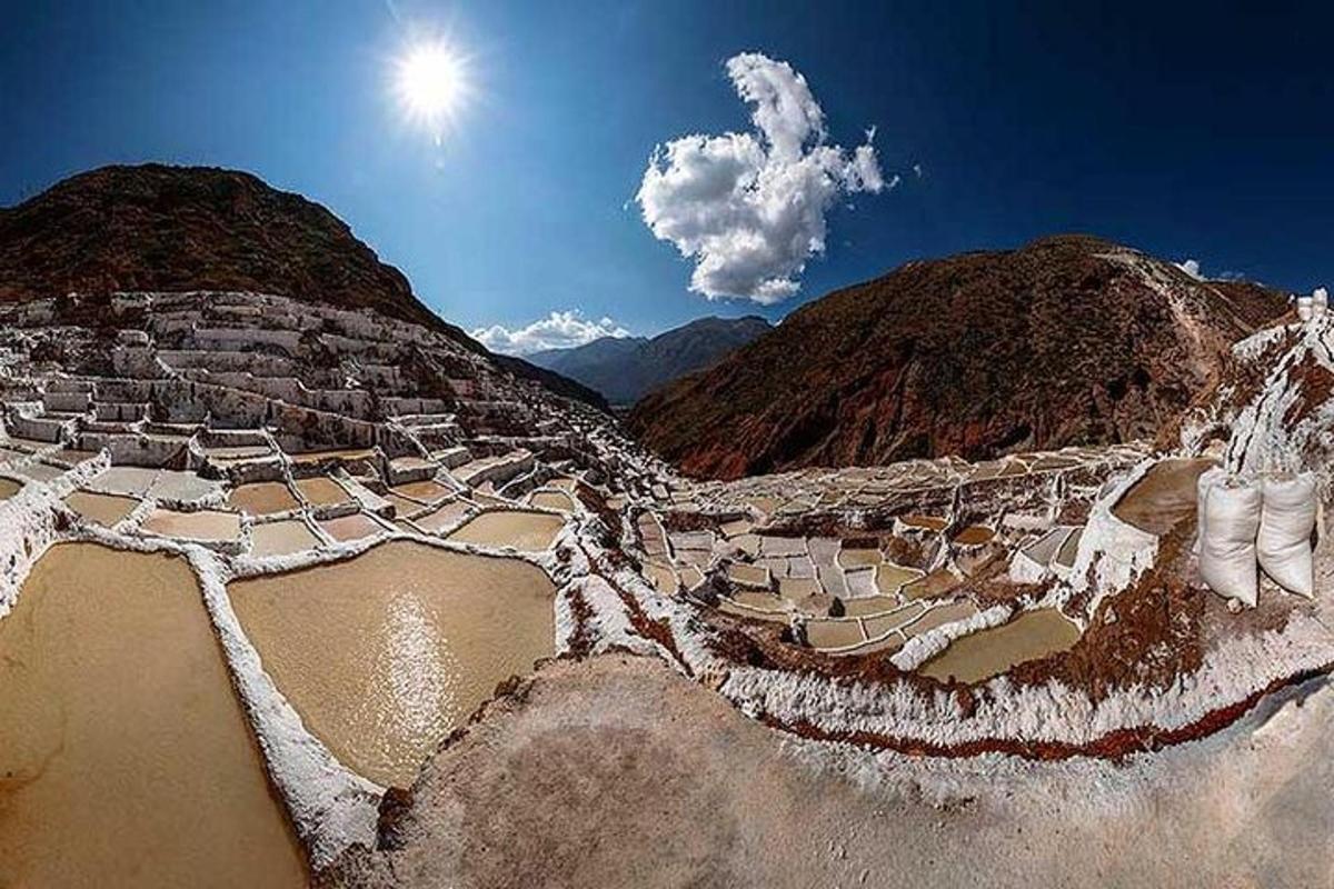 an aerial view of the ruins of a mountain