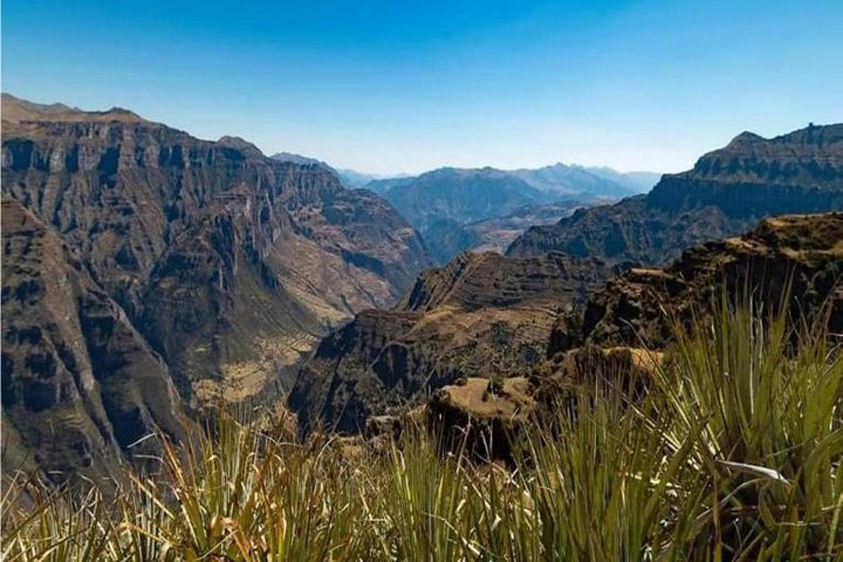 pohled na Grand Canyon z vrcholu hory