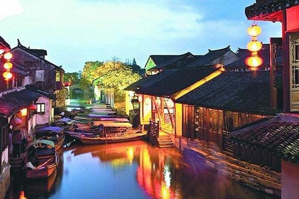 a view of a river with boats on it