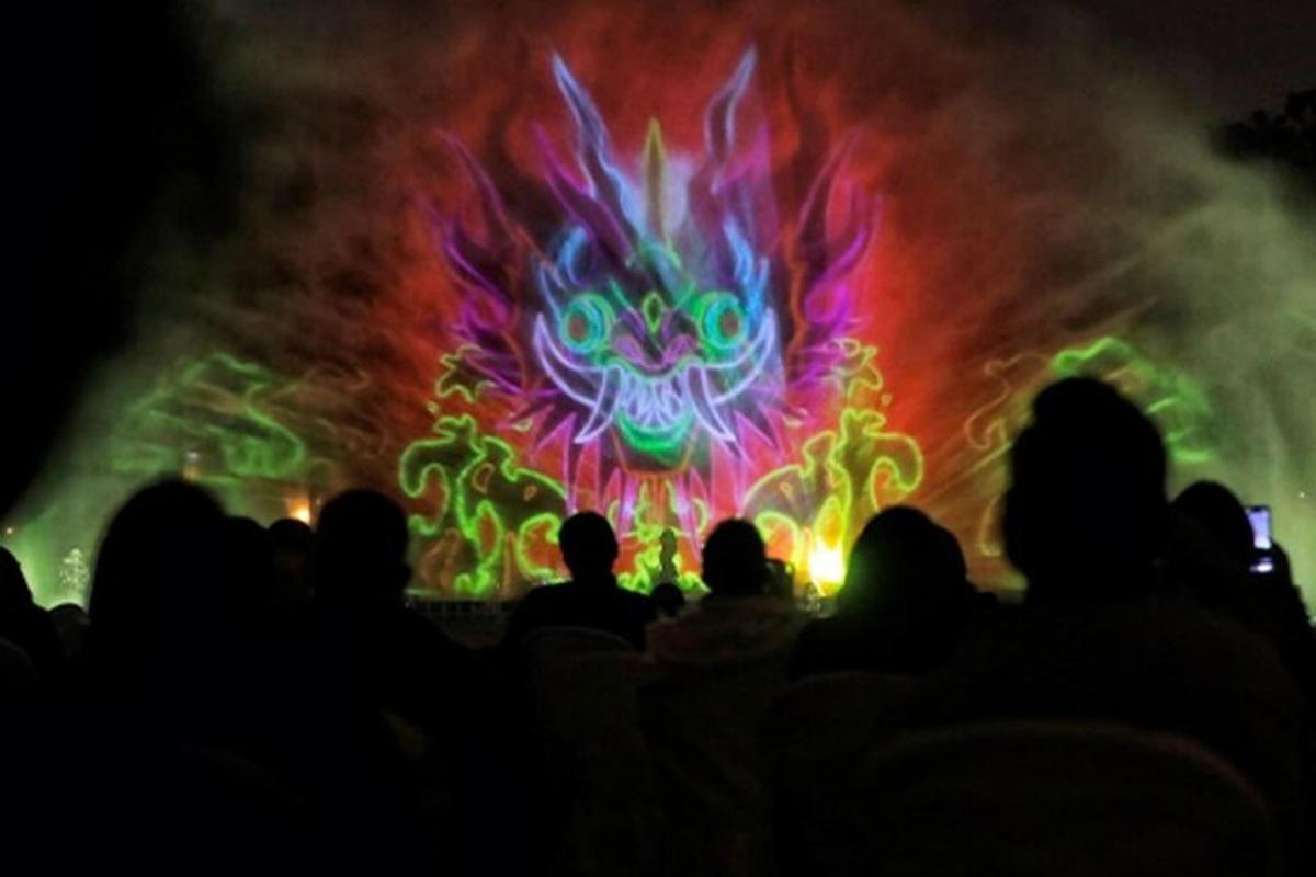 a crowd of people watching a show at a concert