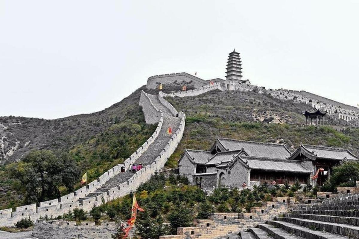 a view of the great wall of china
