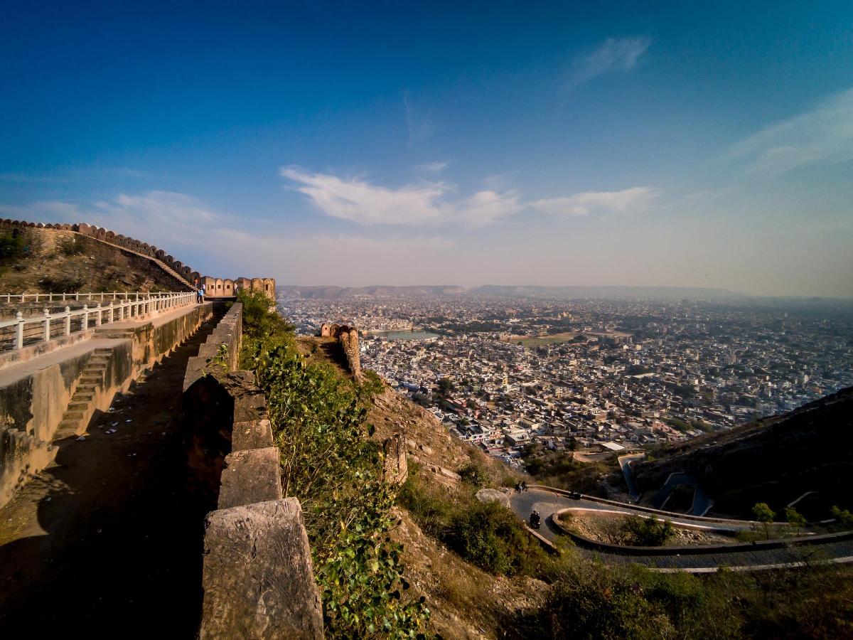 a view of a city from the top of a mountain