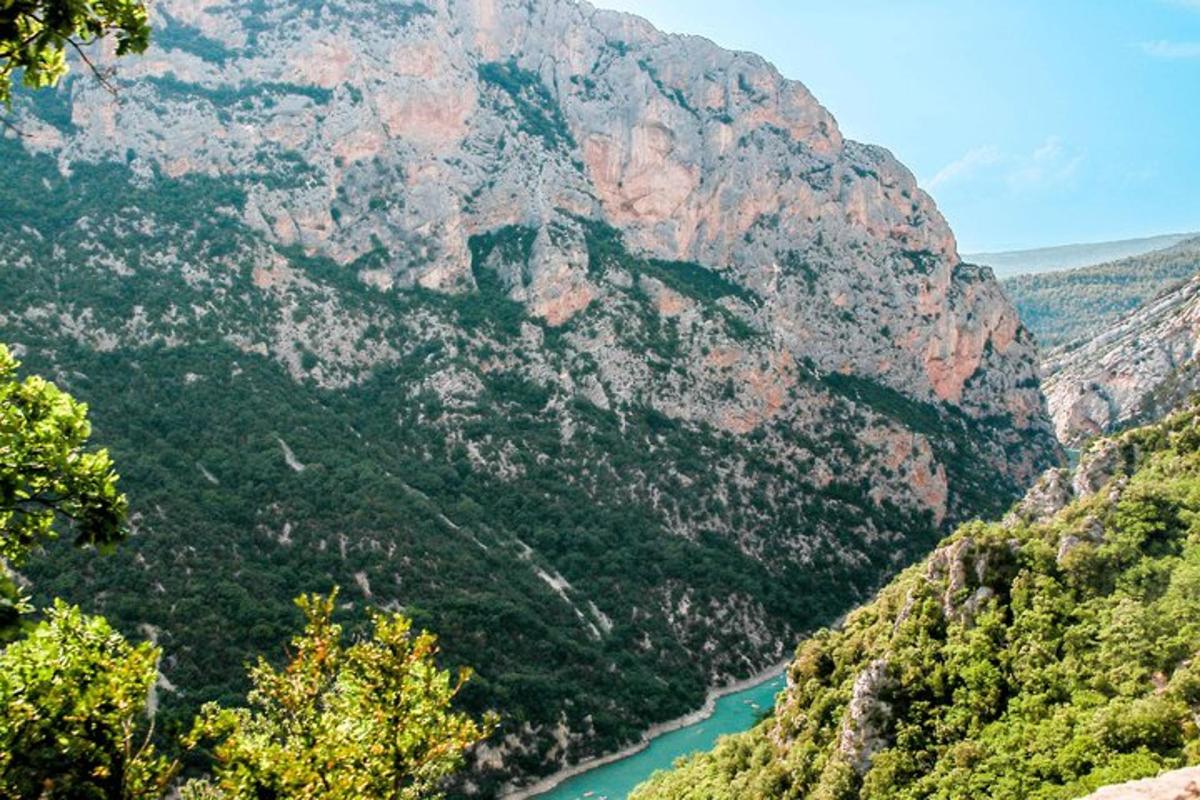 a view of a canyon with a river