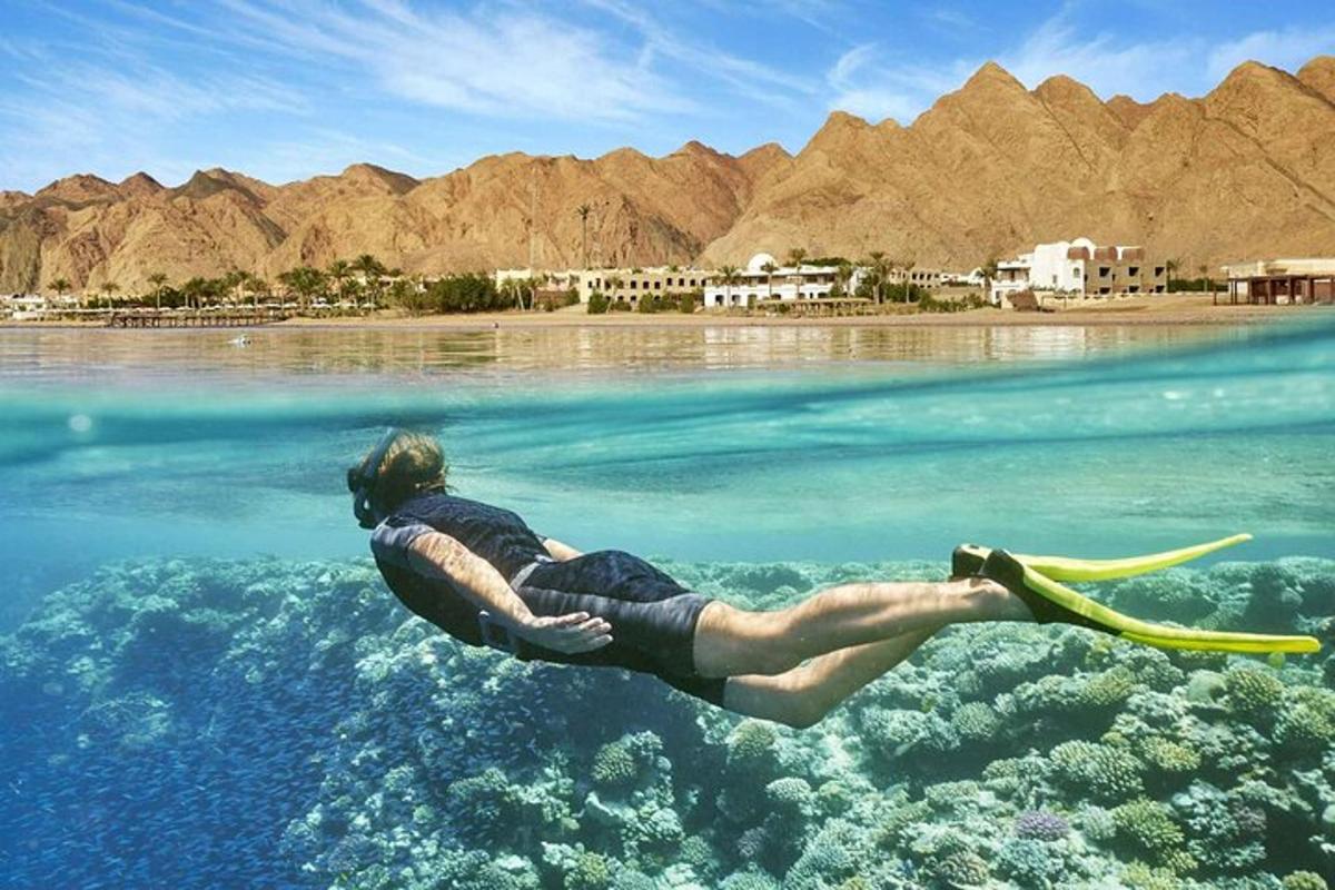 мужчина плавает в воде