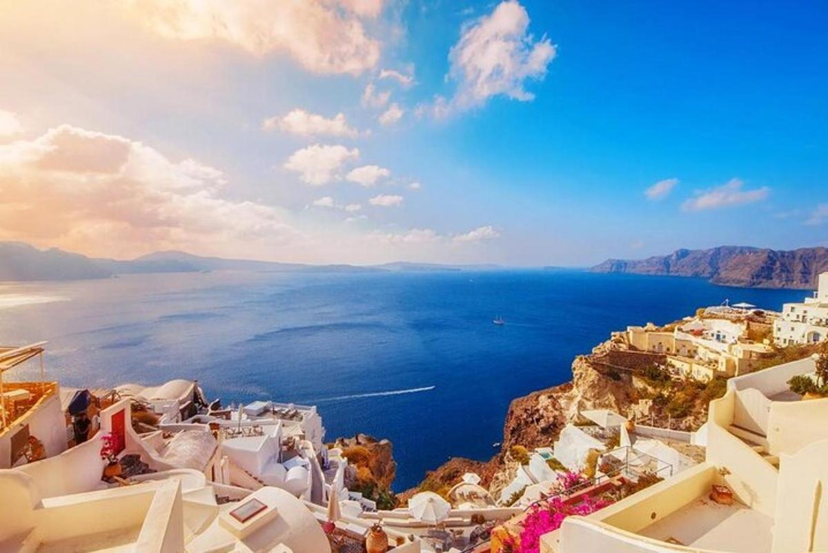a view of the amalfi coast and the ocean